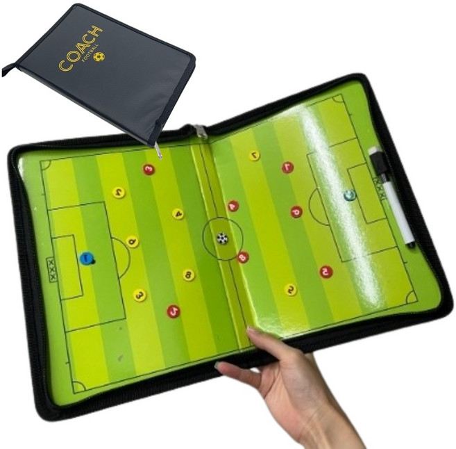 휴대용 접이식 축구 감독 자석 훈련 전술 보드 보드판, 1개
