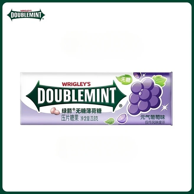 리글리 Wrigleys 35정 무설탕 더블민트 리글리스 졸음퇴치 캔디 사탕, 스피어민트 35정 포도 X 10개 - 쿠팡