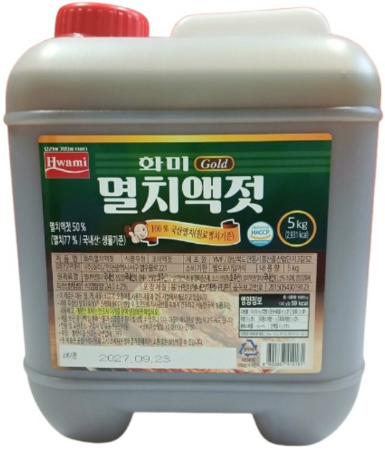 화미 멸치액젓 5kg, 1개