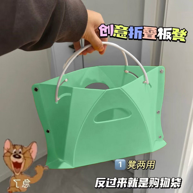 제이영스 피크닉 휴대용 접이식 미니의자 1+1, 2개, 그린