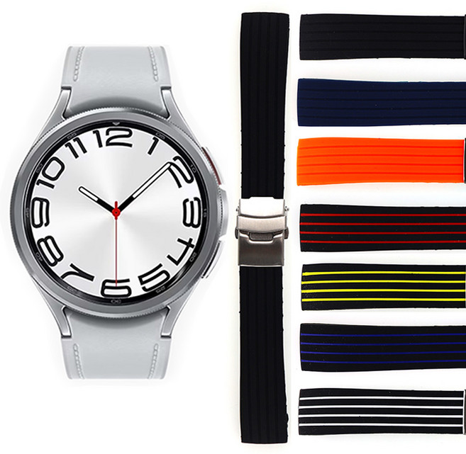 SMR960 갤럭시워치6 47mm 스트랩 우레탄 버클 러버시계줄 호환, 4. UC5OR20 오렌지, 1개