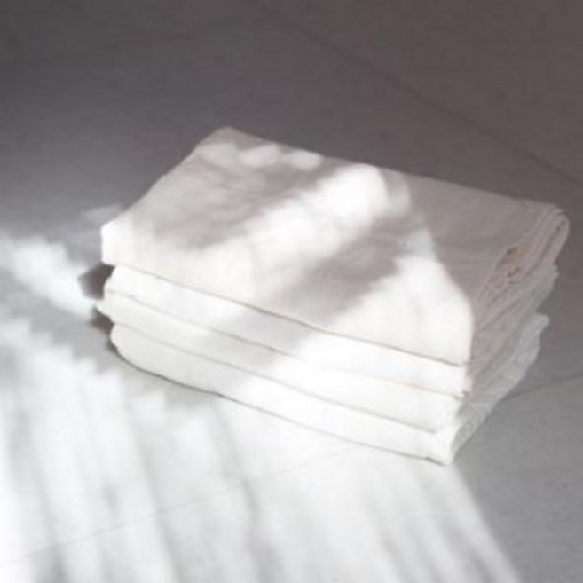 무형광 무표백 순면 강화 2겹 소창 수건 44x85cm, 4개, 화이트
