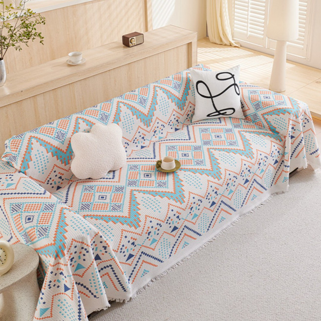 1-5인용 나우든 사계절 보헤미안 쇼파 커버 패드 빈티지 인테리어 블랭킷, 1개, A패턴