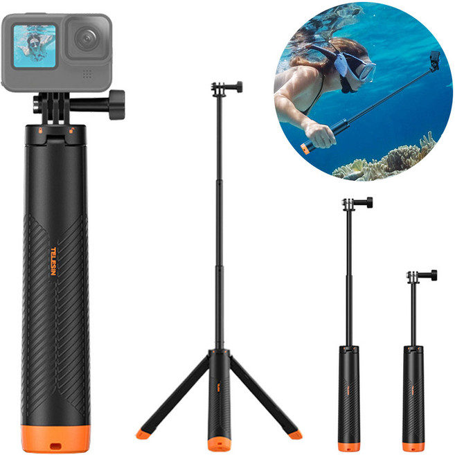 고프로 부력봉 삼각대 셀카봉 플로팅 그립 핸들러 4 in 1 타입 텔레신 오즈모액션 인스타360, 단품, 1개