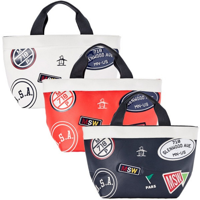 먼싱웨어 여성 골프 토트백 라운드 카트 보스턴 가방 MQCXJA43 팝 디자인