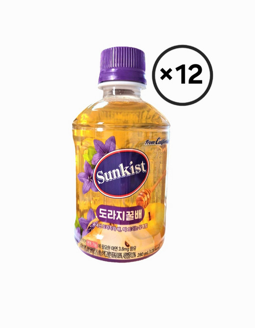 썬키스트 도라지꿀배 배도라지 280ml 12개
