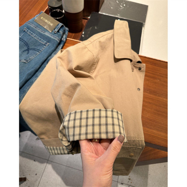 【韓系復古】風衣外套 女式風衣 中長款風衣 春秋風衣 寬鬆風衣 純色外套 簡約翻領 單排扣設計 通勤休閒百搭