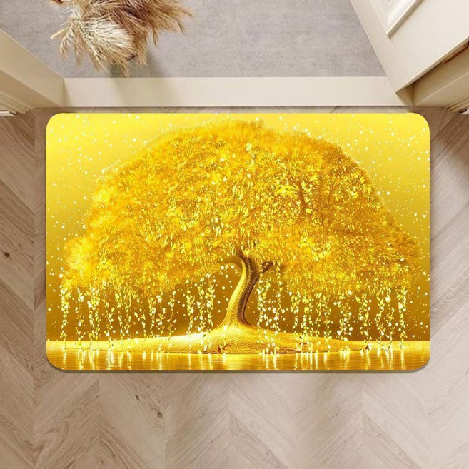 조이플 황금 빛 금전수 빨아쓰는 규조토 발매트