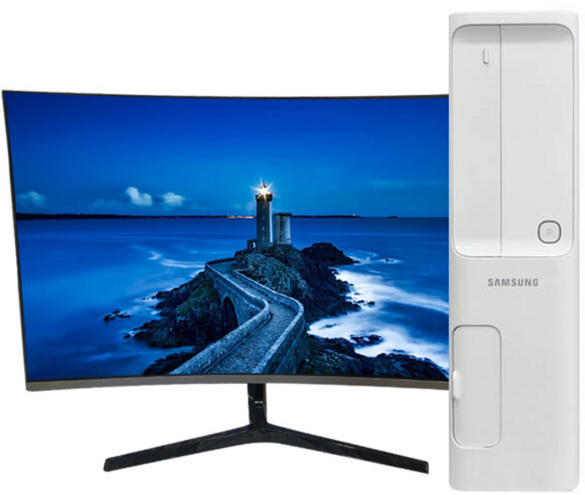 삼성 DM500SFA-AC24W + 27형 커브드모니터