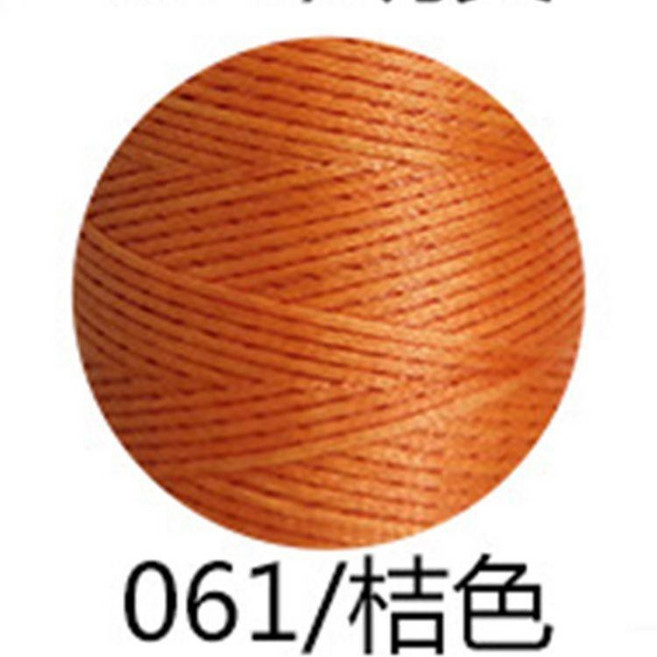 南美扁蠟線 手工編織線 手縫蠟線 編繩材料, 桔色061,0.8扁蠟線約270米, 1個