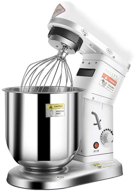 스파 반죽기 스탠드 믹서 버티컬 제빵 업소용 밀가루 버티컬믹서기 베이킹 제빵반죽기 가정용, 10 리터 흰색, 10L