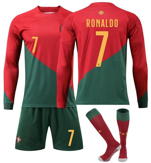 22/23 포르투갈 국가대표팀 홈 유니폼 홈 7 호날두 긴팔 축구복반티 레플리카 호환상품