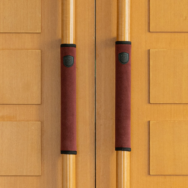 클린모드 항균 벨벳 벨크로 세로형 문 손잡이 커버, 버건디