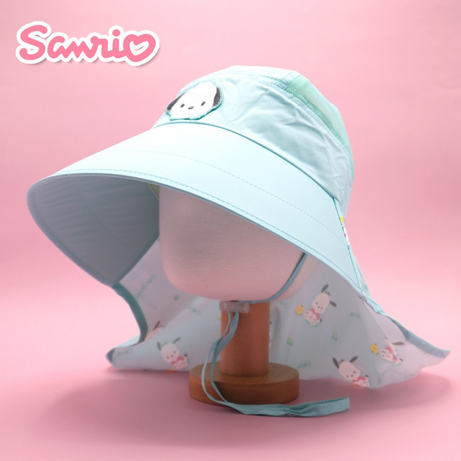 산리오 포차코 플랩햇 물놀이 챙모자 플랩 썬캡