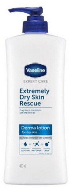 바세린 더마 로션 익스트림리 드라이 스킨 레스큐, 400ml, 1개