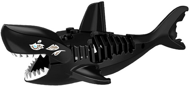 좀비상어 4종 세트 호환블럭 브릭미니피규어 취미/수집/장식/컬렉션용 커스텀 블록피겨, 1개