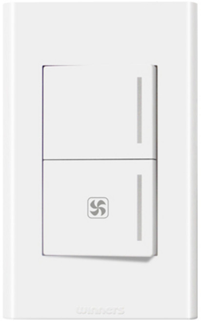 위너 전등 스위치 2구 환풍기 위너스 국산, 1개