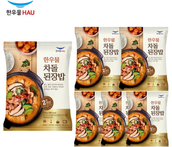 [치타마켓] 한우물 차돌 된장밥, 210g, 6개