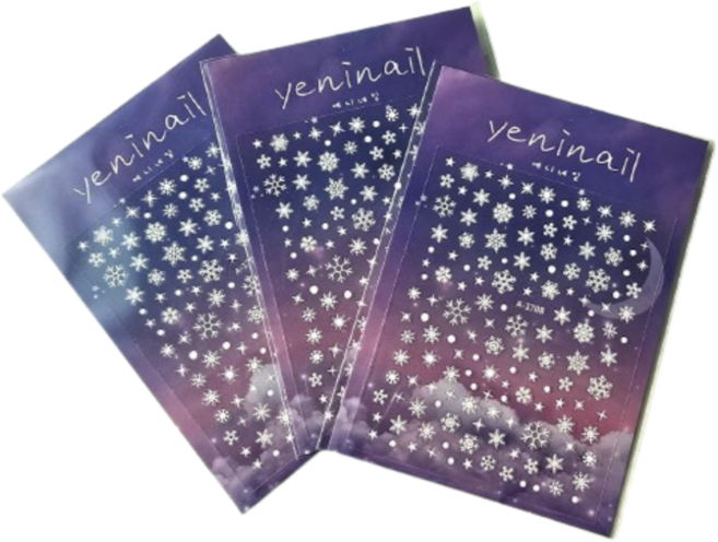 예니네일 눈꽃스티커, 3개, 화이트