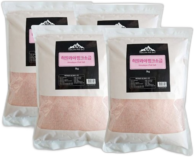 하나푸드 히말라야 핑크솔트 식용 소금 가는입자( ), 4세트, 5kg