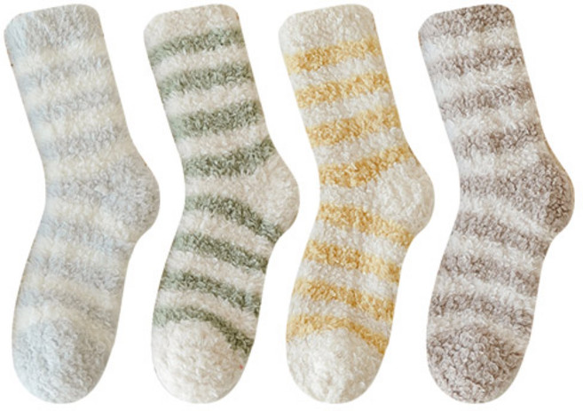 리리월드 남성 여성 공용 줄무늬 수면양말