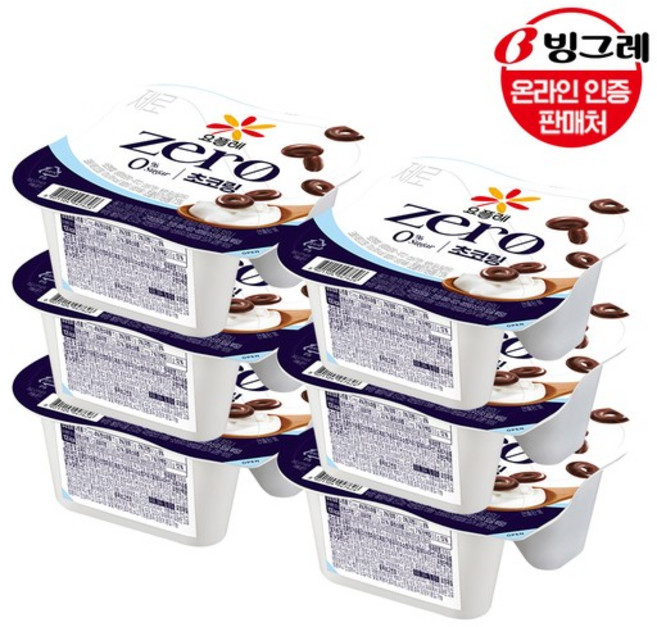 요플레 제로 초코링 120g 6개 /요거트/토핑요거트