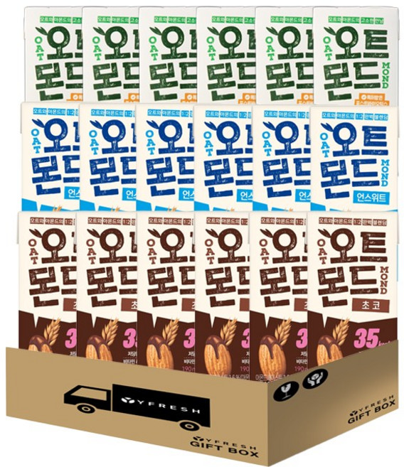 오트몬트세트190ml (언스위트 초코 오리지널) +YFRESH박스, 190ml
