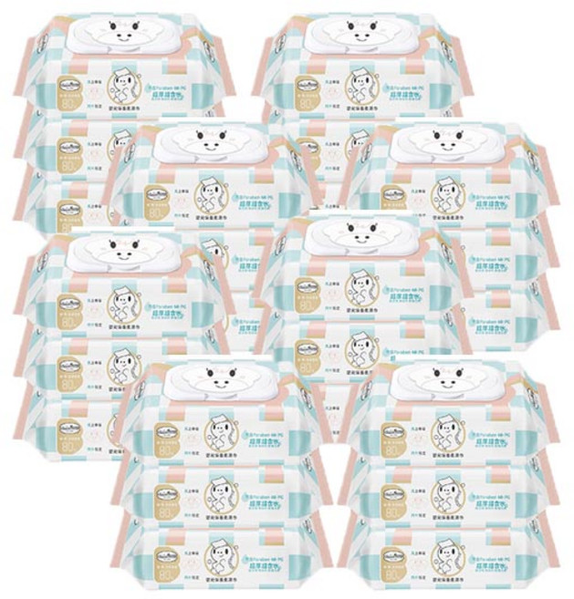 Baan 貝恩 嬰兒濕巾 80抽 24包限量版, 24個, 80個裝, 7g