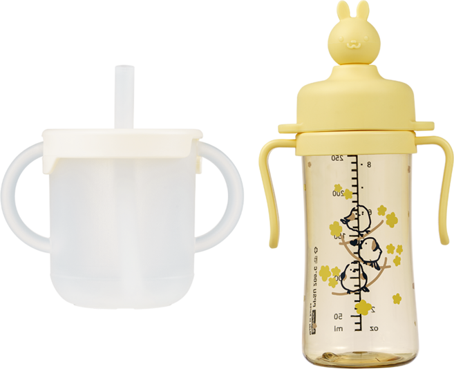 베베픽 빨대컵 필수 세트 토퍼빨대컵+안심빨대컵, 1개, 마리골드+양손빨대컵