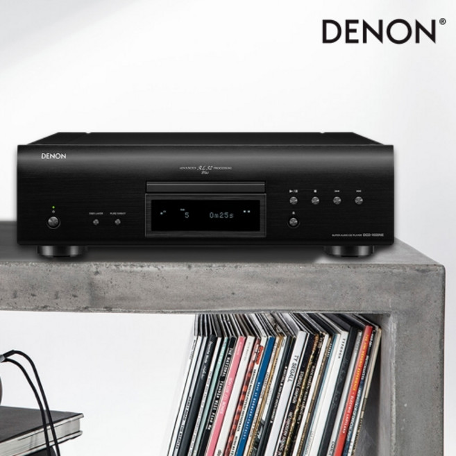 DENON (데논) DCD 1600NE 고음질 Super Audio CD 플레이어, 블랙