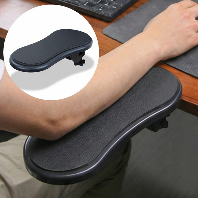 뮤젠트 컴퓨터 책상 팔 받침대 거치대, 2개, 블랙