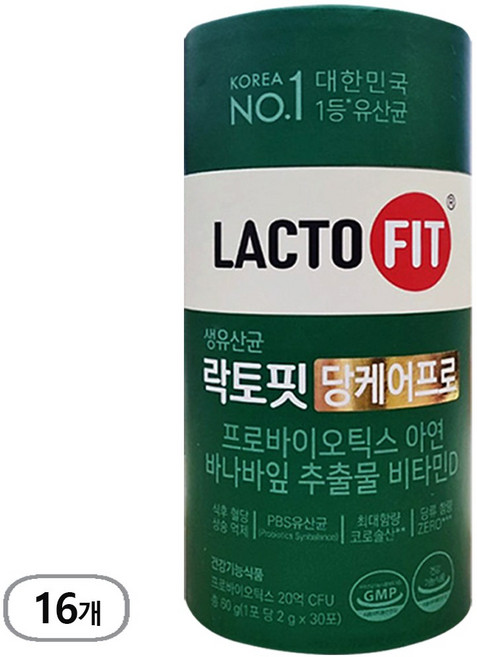 종근당건강 락토핏 당케어 프로, 60g, 16개