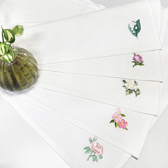 [아리랑의 봄] 꽃내음 자수 다포, 벚꽃(58x34), 1개