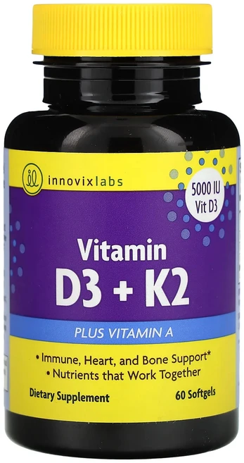 InnovixLabs 비타민D3 + K2 소프트젤 60정, InnovixLabs비타민D3K2소프트젤60정, 1개 - 쿠팡