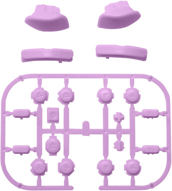 닌텐도 스위치 조이콘 스틱 버튼 세트 ZL/ZR/L/R/JOYCON ABXY DIY 교체 수리 커스텀, 퍼플, 1개