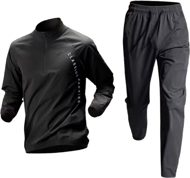 Asure 남자 긴팔 트레이닝복 드라이핏 운동복 상하의 세트