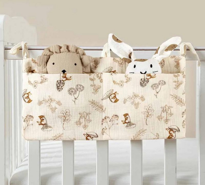 포켓 침대 수납 가방 옆 걸이 소변 카트 기저귀, 3. squirrel