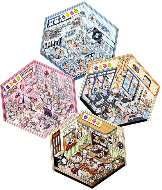 하영이네 마이홈 집꾸미기 스티커 4종 세트 시즌2, 1세트