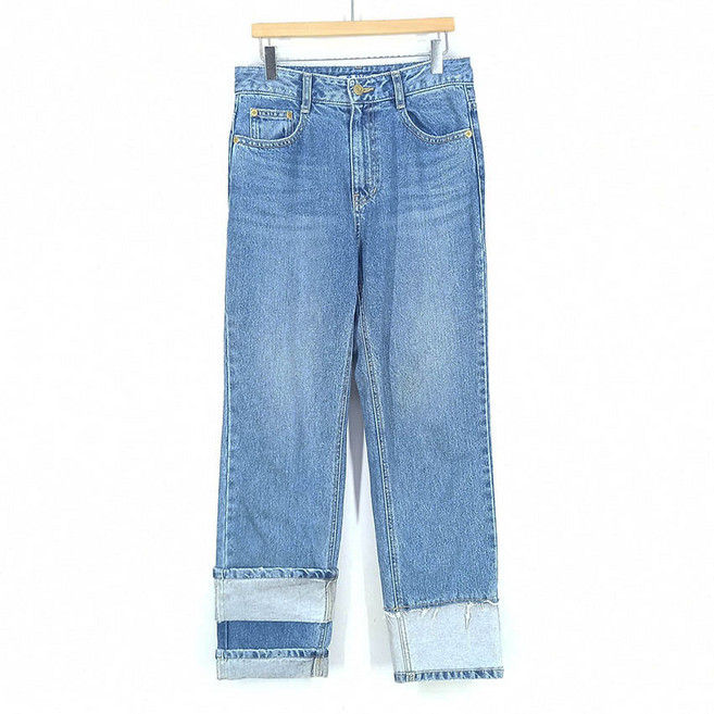 빈티지다온 SJYP 여성 롤업 데님팬츠 중청S