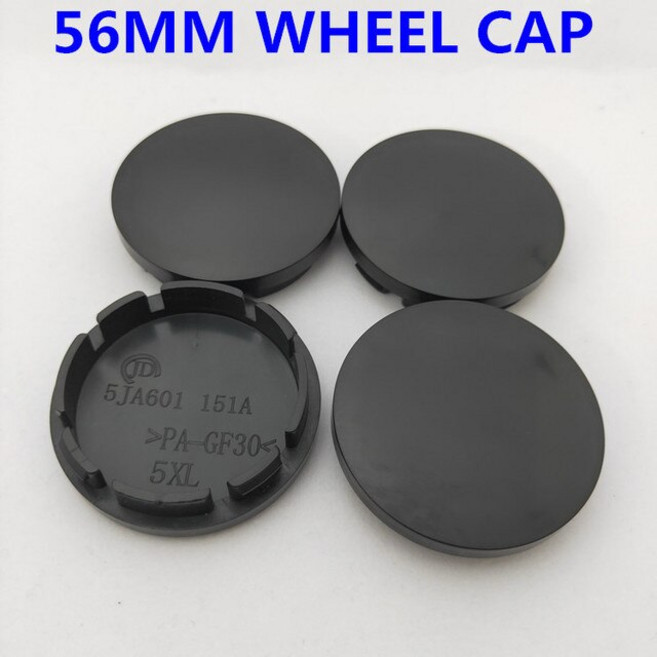 4 개/몫 56mm 자동차 휠 센터 캡 림 허브 Lada Vesta St Cross 17 디스크 Datsun R15 Scud Skoda Octavia Polo Golf, [02] 56mm Black
