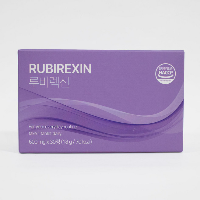 루비렉신 프리미엄 솔루션 600mg 아로니아 호박씨 소나무 껍질 추출물 퀘르세틴 브로멜라인 메리로트, 1박스, 30정