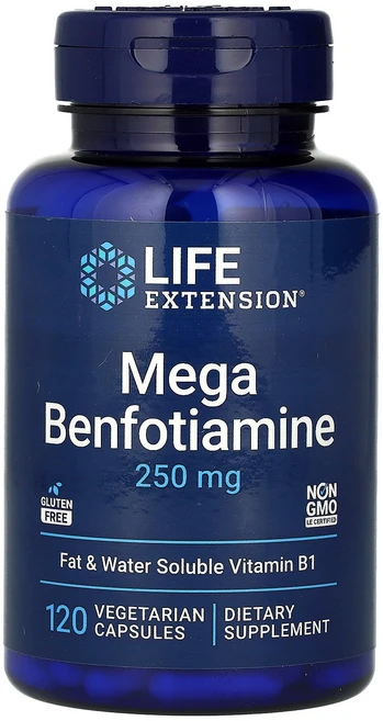 Life Extension Mega Benfotiamine 250 mg 120 Vegetarian Capsules, 120정, 1개 - 쿠팡