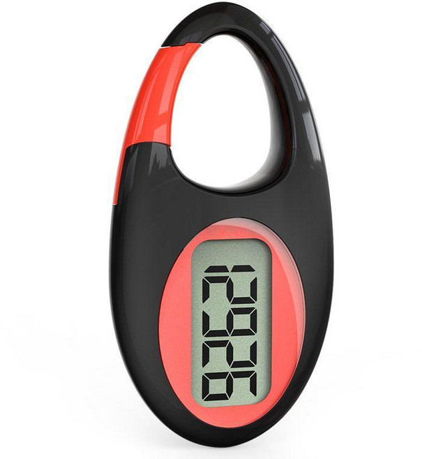 無品牌 電子計步器 大數字顯示, 1個, 黑配紅
