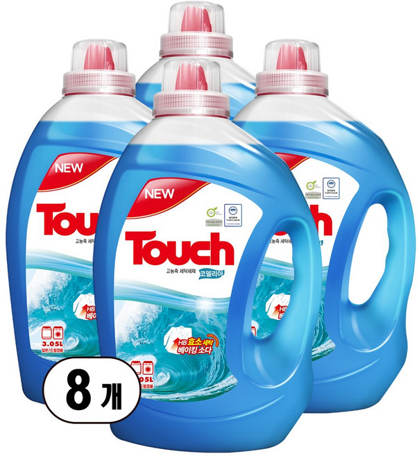 터치 고농축 액체세제 코델리아, 3.05L, 8개