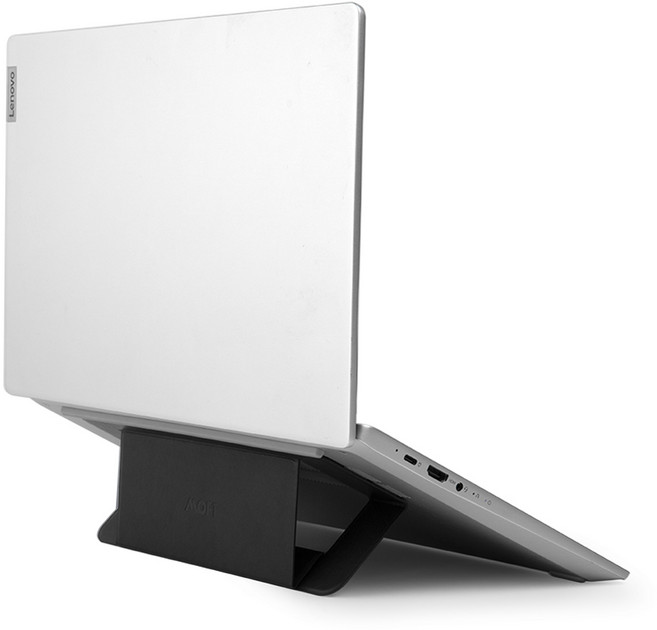 MOFT 에어플로우 스탠드 부착형 노트북 거치대 개방형 휴대용, 블랙, 1개