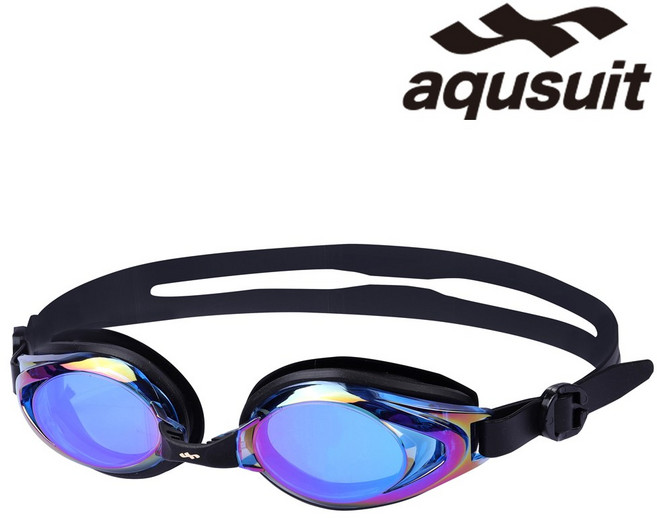 국내생산 아퀴스트 김서림방지 안티포그 미러코팅 물안경 어린이 아동 초등 성인 수경 TG-2500MR, 퍼플블랙, 1개