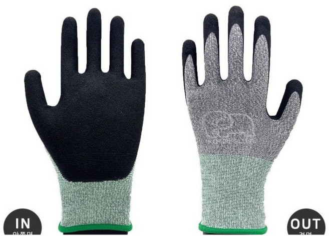 코끼리 코팅장갑 마이크로 그립(10켤레), L, 그레이, L