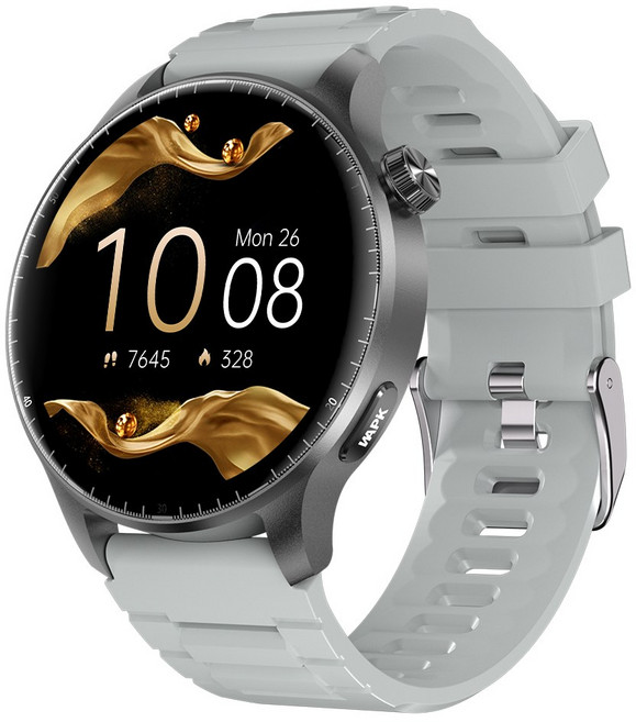 와피크 블루투스 스마트워치 ST50 1.52인치 통화가능 GPS SOS통화 AI운동인식 스포츠시계, GPS + 블루투스, 3.8cm, 실버