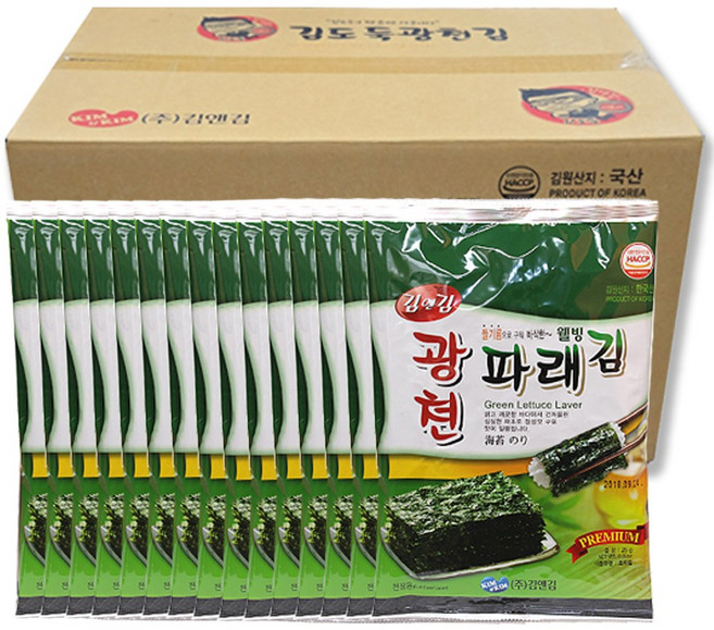 [가온애] 광천김 / 광천 파래 전장김 1박스, 36개