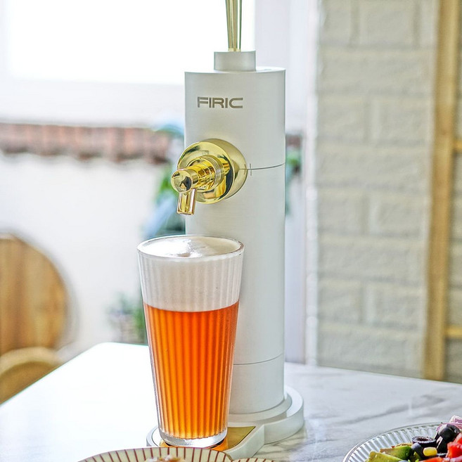 휘릭 맥주거품기 가정용 크림맥주 제조기 스탠드형, 화이트